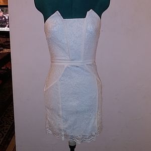 Forever 21 white lace geometric dress